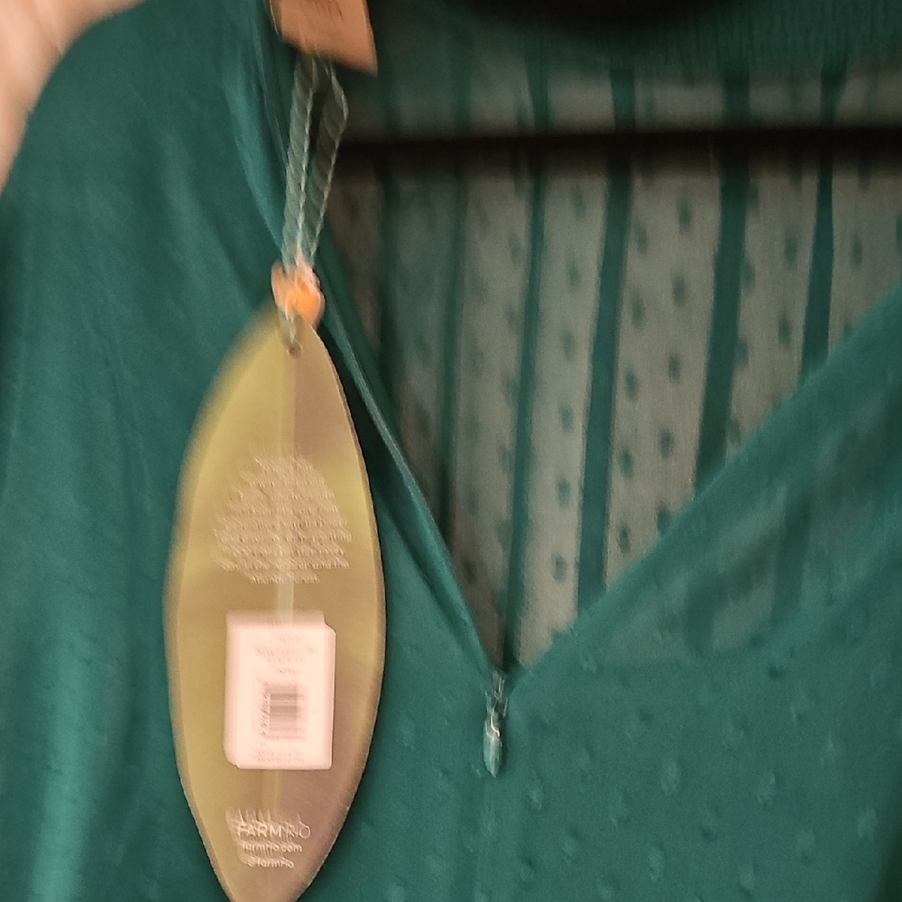 FARM Rio Emerald Ruffle Long Sleeve Blouse - Picture 4 of 11